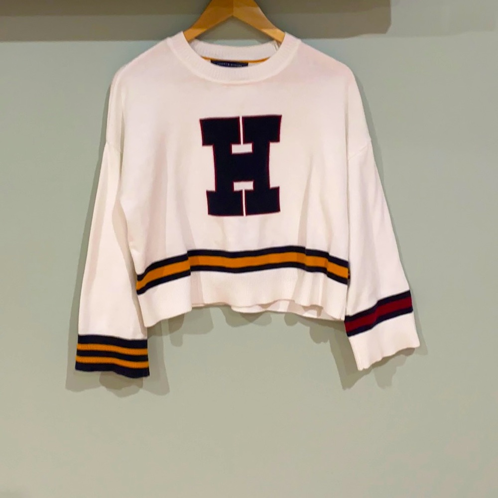 Tommy cropped sweater, size medium.